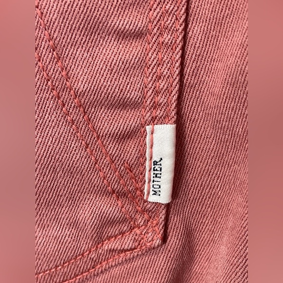 Mother The Looker Ankle Zip Made in the USA Salmon Pink - Picture 5 of 9